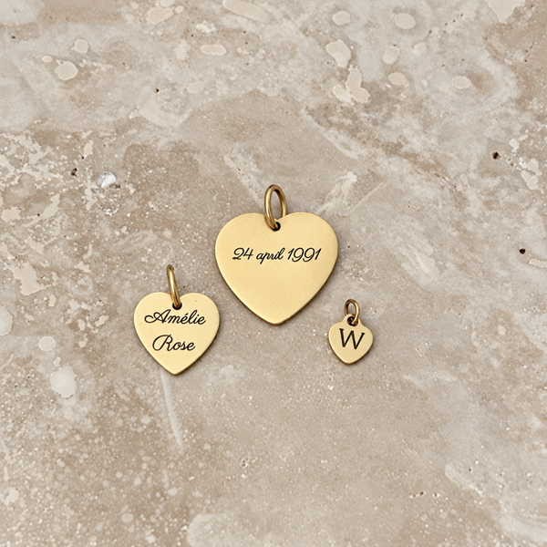 Medium Heart - Engraved Charm