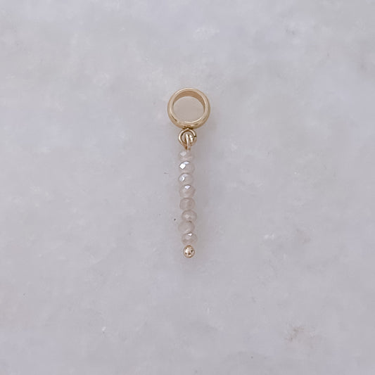 Tiny Taupe Beads Charm