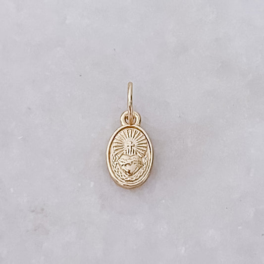 Sacred Heart Oval - Charm