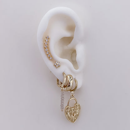 Heart Lock Tiny Hoop