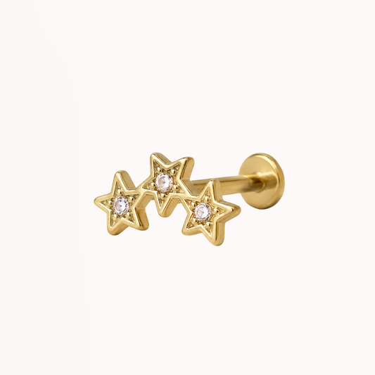 Triple Shimmering Star Piercing