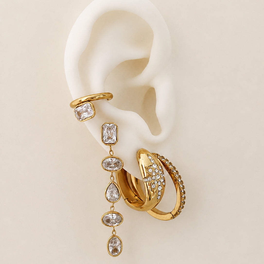 Oval Glamour Hoops