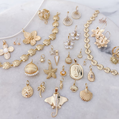 Diamond Sea Shell - Charm