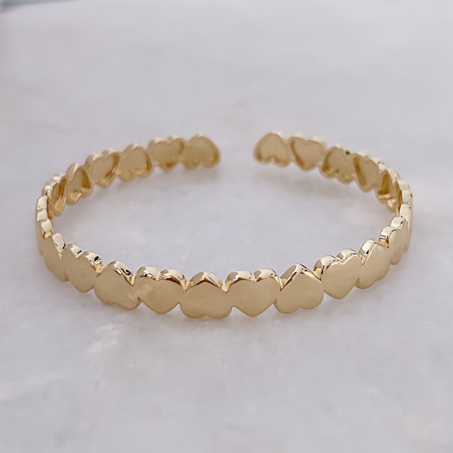 Gold Heart Bangle