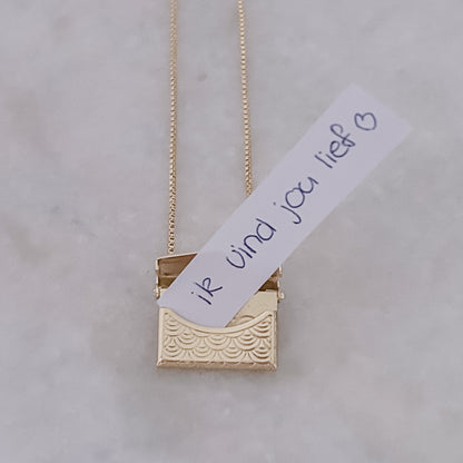 Vintage Envelope Necklace