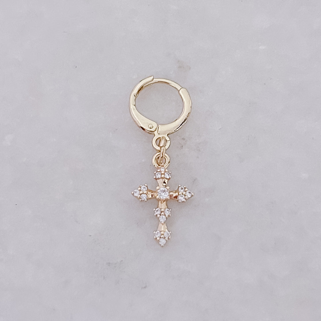 Sparkle Cross Hoop