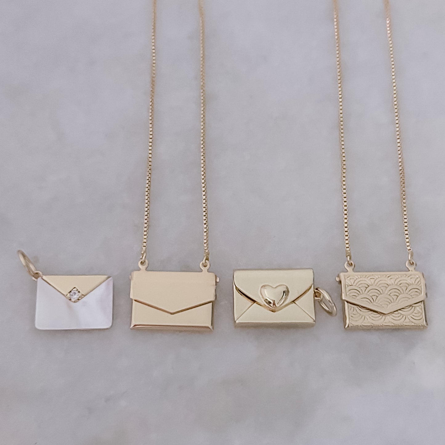 Vintage Envelope Necklace