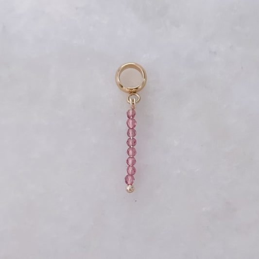 Tiny Fuchsia Beads Charm