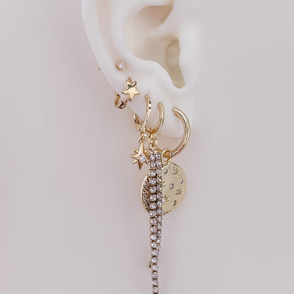 Tiny Crystal Tassle Hoop