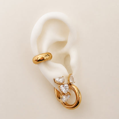 Crystal Bold Drop Hoops