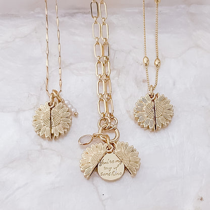 Sunflower with Hidden Message - Charm
