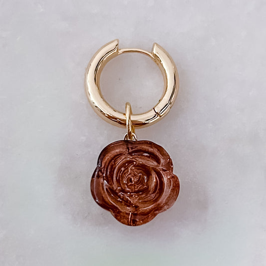 Brown Rose - Basic Bold Hoop