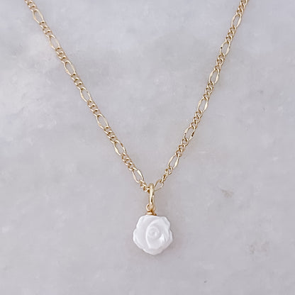 White Rose Necklace