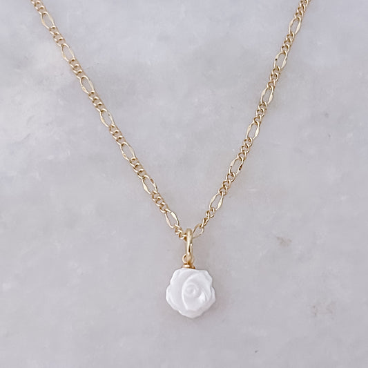 White Rose Necklace