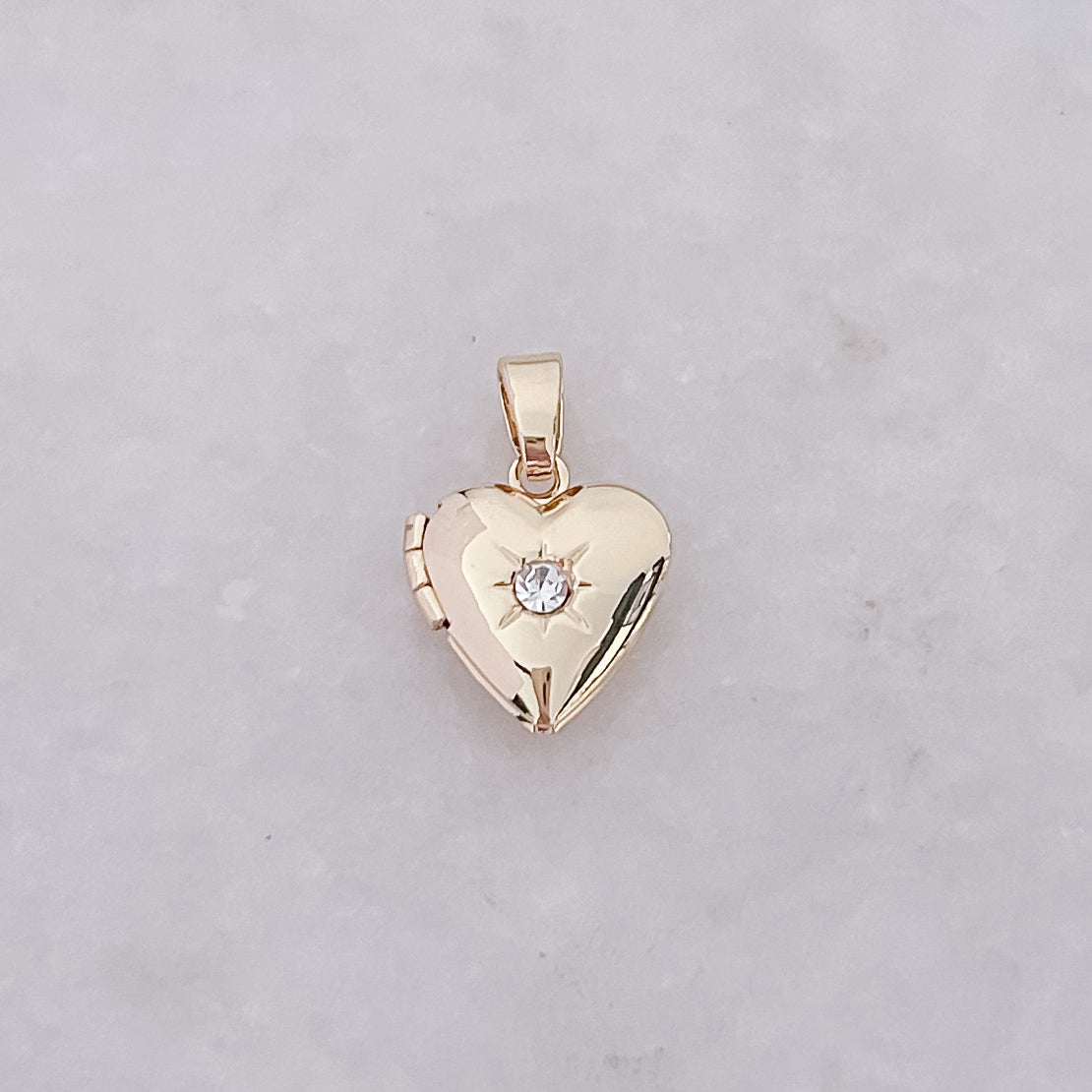 Diamond Heart Locket - Charm