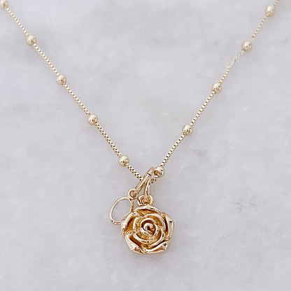Opal Rose Romance Necklace