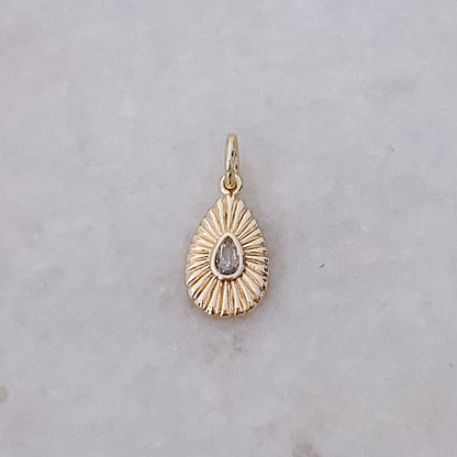 Sunburst Teardrop - Charm