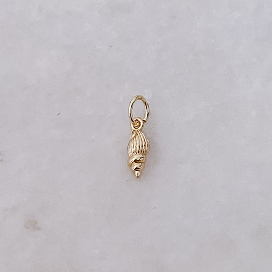 Tiny Gold Shell - Charm