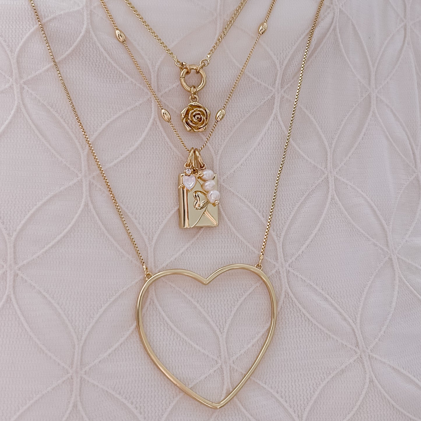 Big Gold Heart Necklace