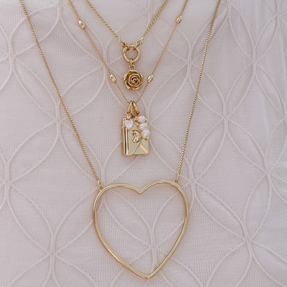 Big Gold Heart Necklace