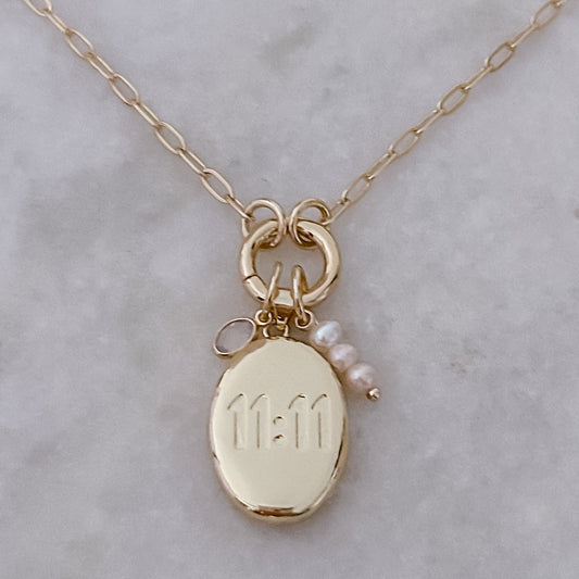 The 11:11 Pearl Keepsake Necklace