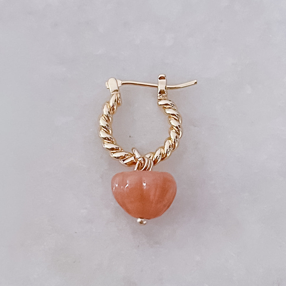 Orange Pumpkin Twisted Hoop