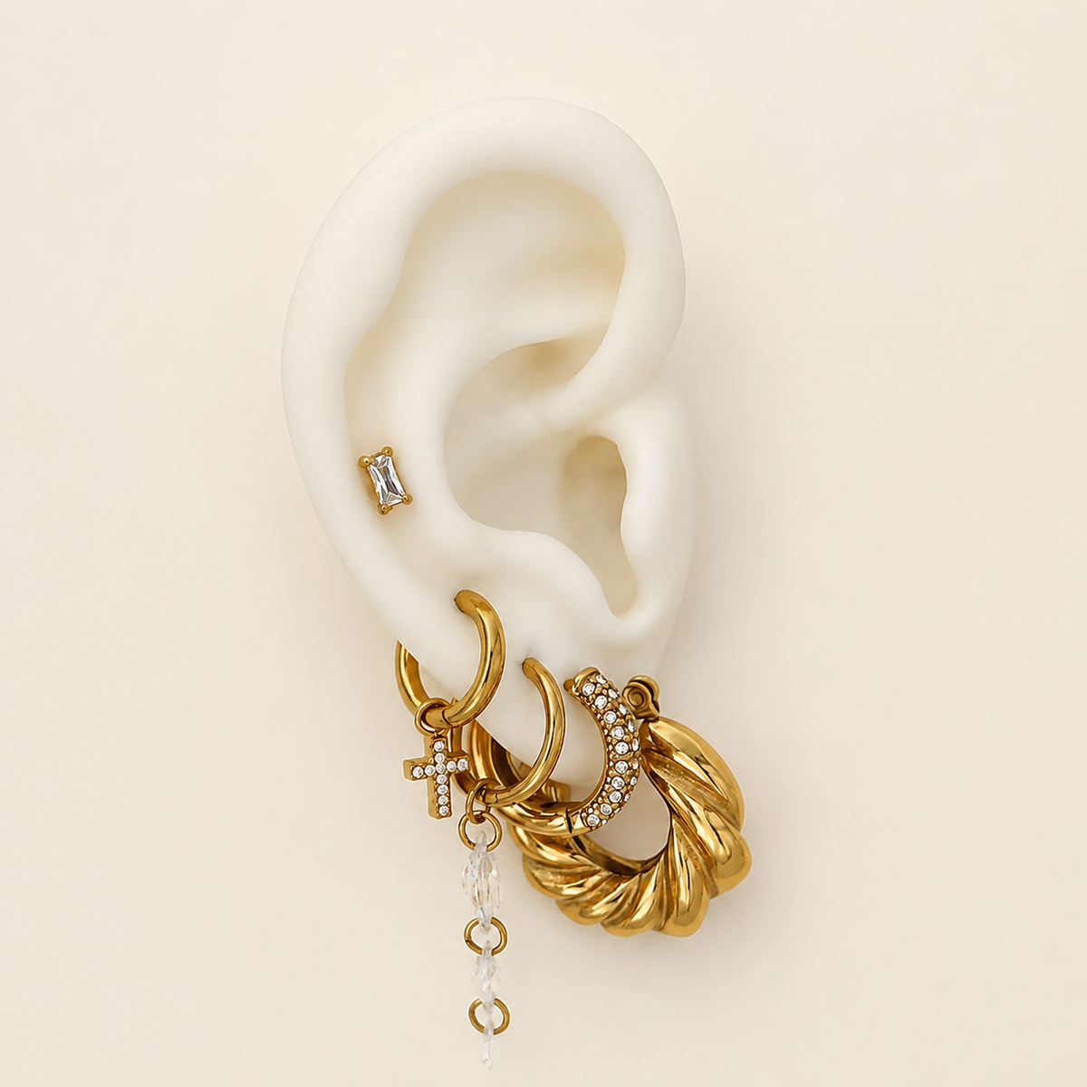 Triple Dianty Hoops