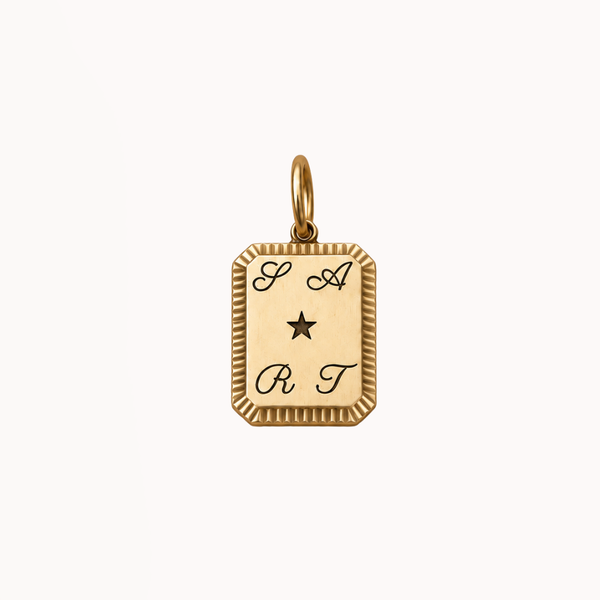 Rectangle - Engraved Charm