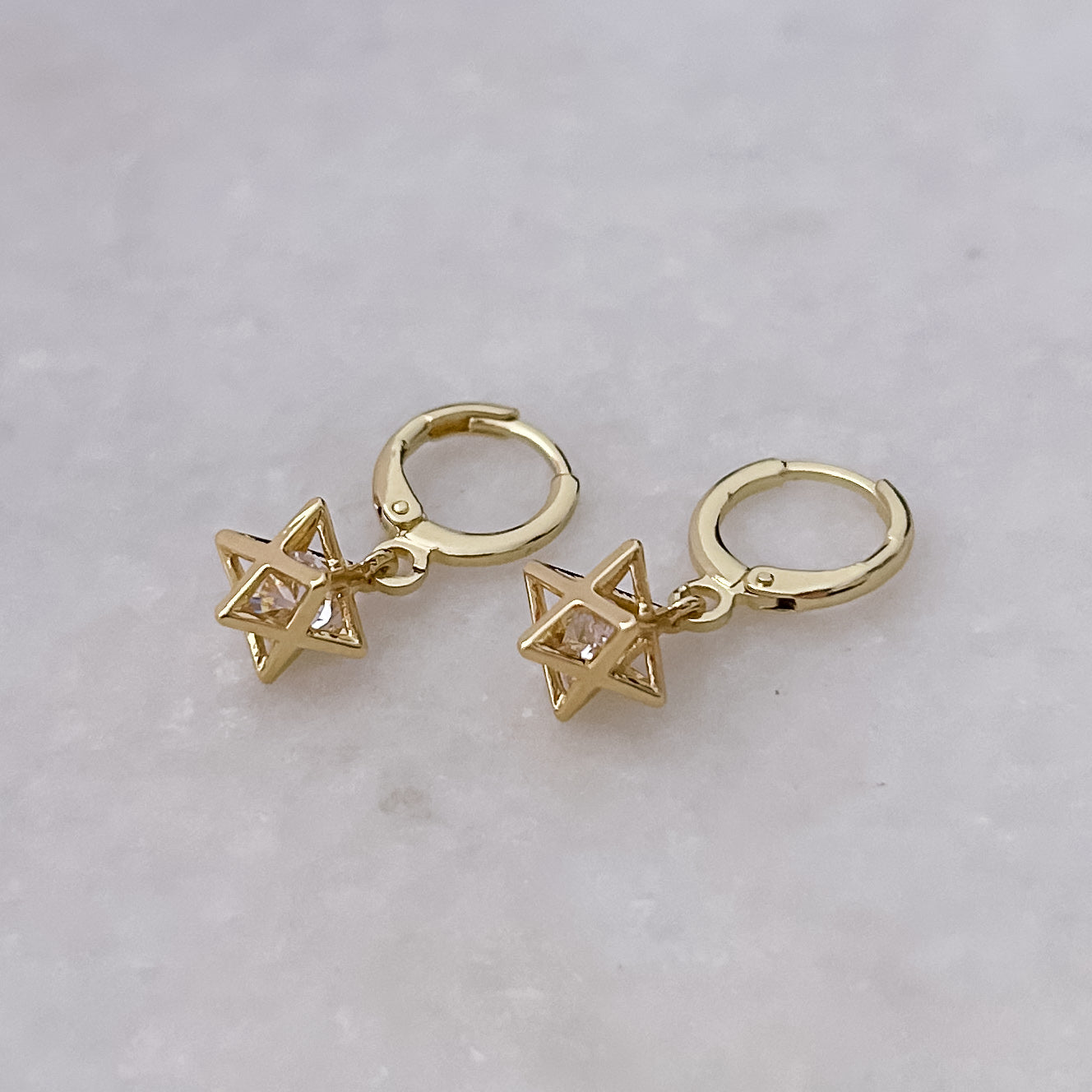 Hexagon Tiny Hoops - One of a kind