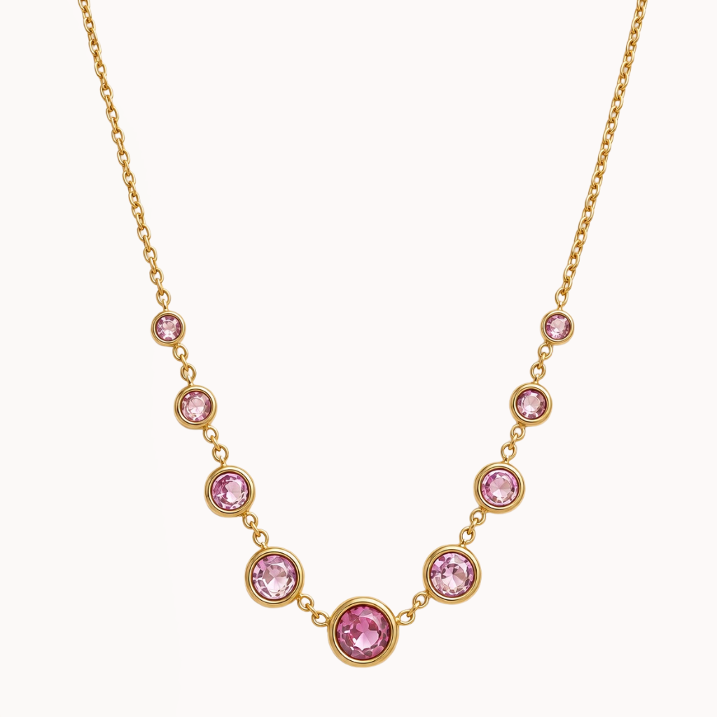 Pink Cascade Necklace