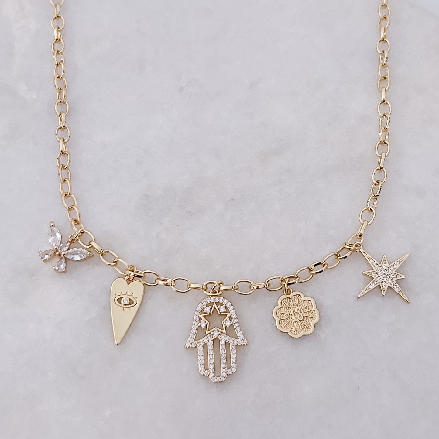 Mystic Hamsa - Charm Necklace
