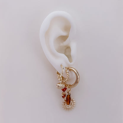 Double Heart Twisted Hoop