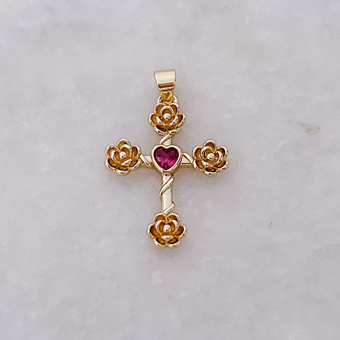 Rose Cross - Charm