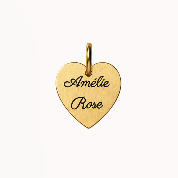 Medium Heart - Engraved Charm