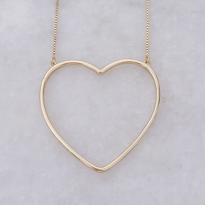 Big Gold Heart Necklace