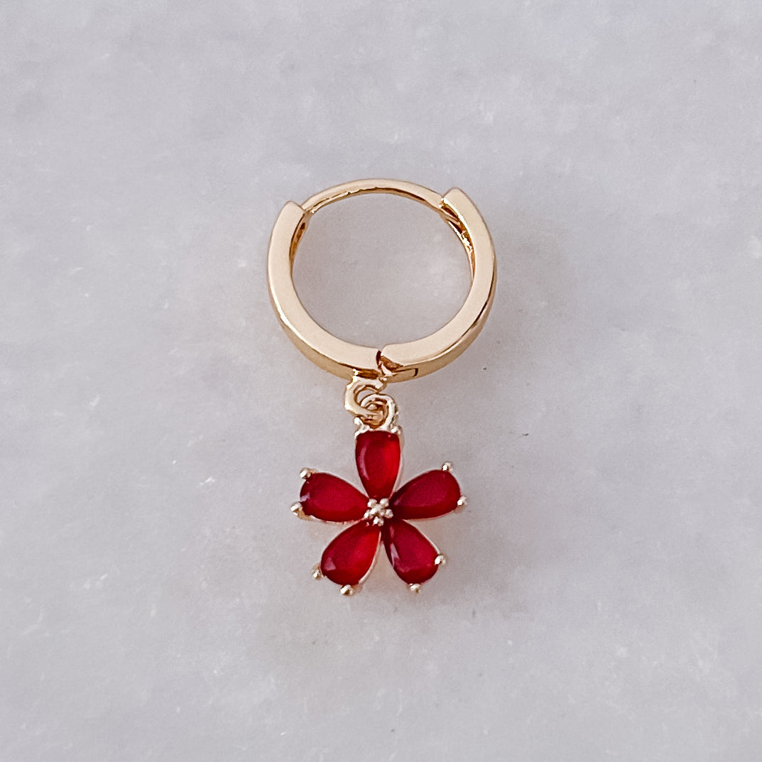 Red Flower Hoop