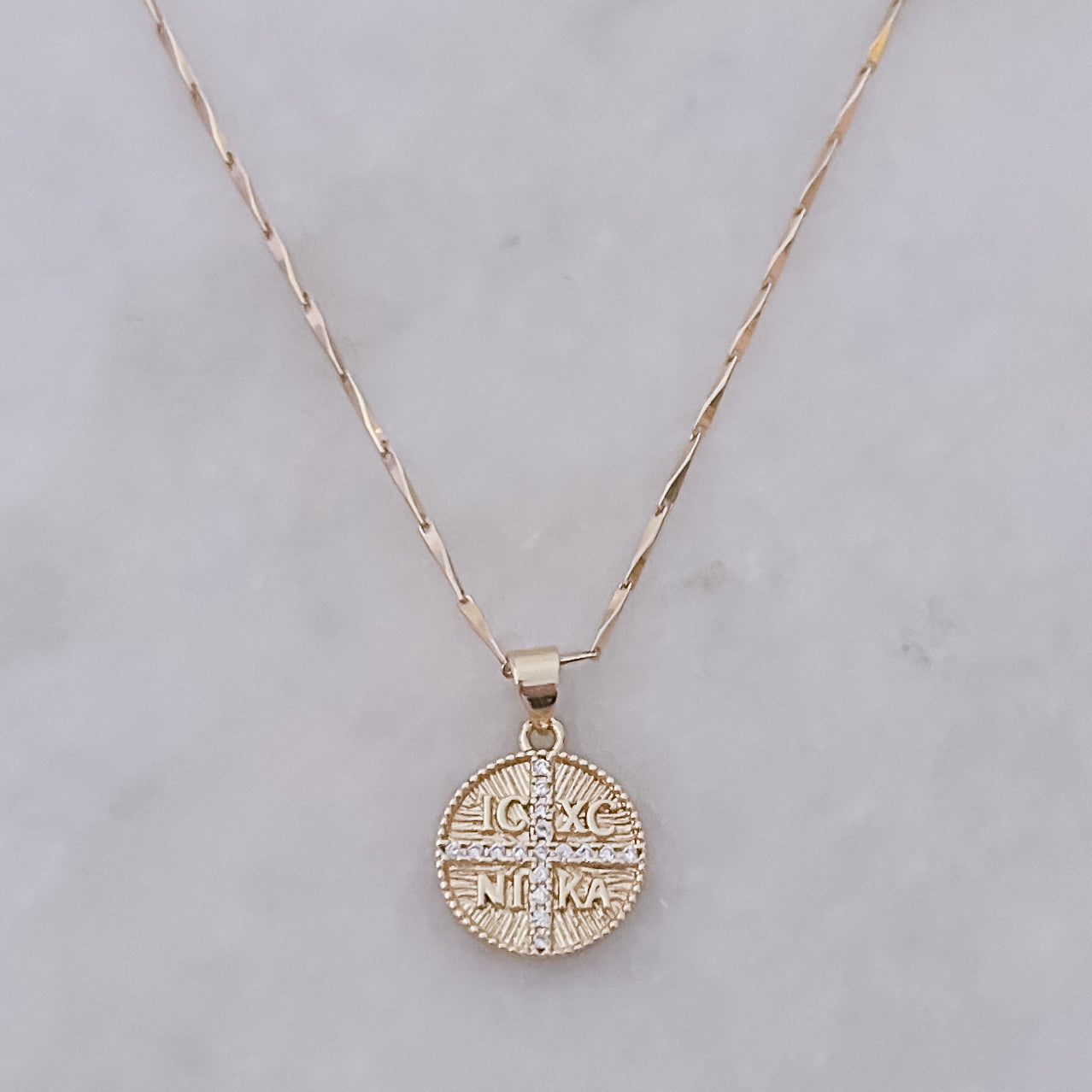 Cross Coin Necklace