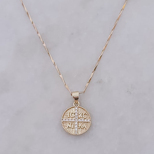 Cross Coin Necklace
