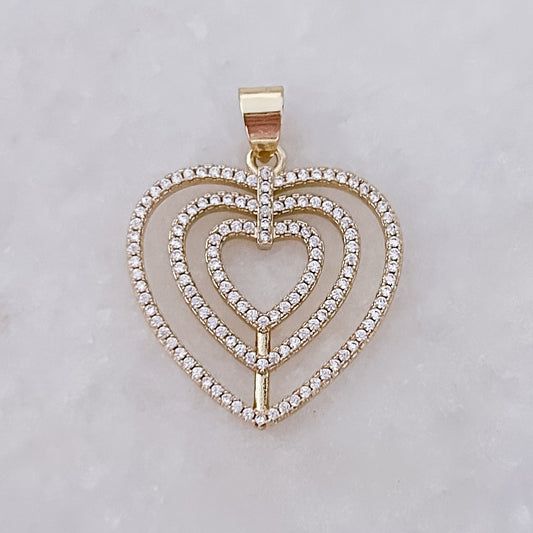 Triple Heart Charm