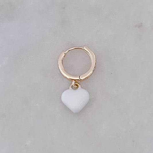 White Heart Fine Hoop