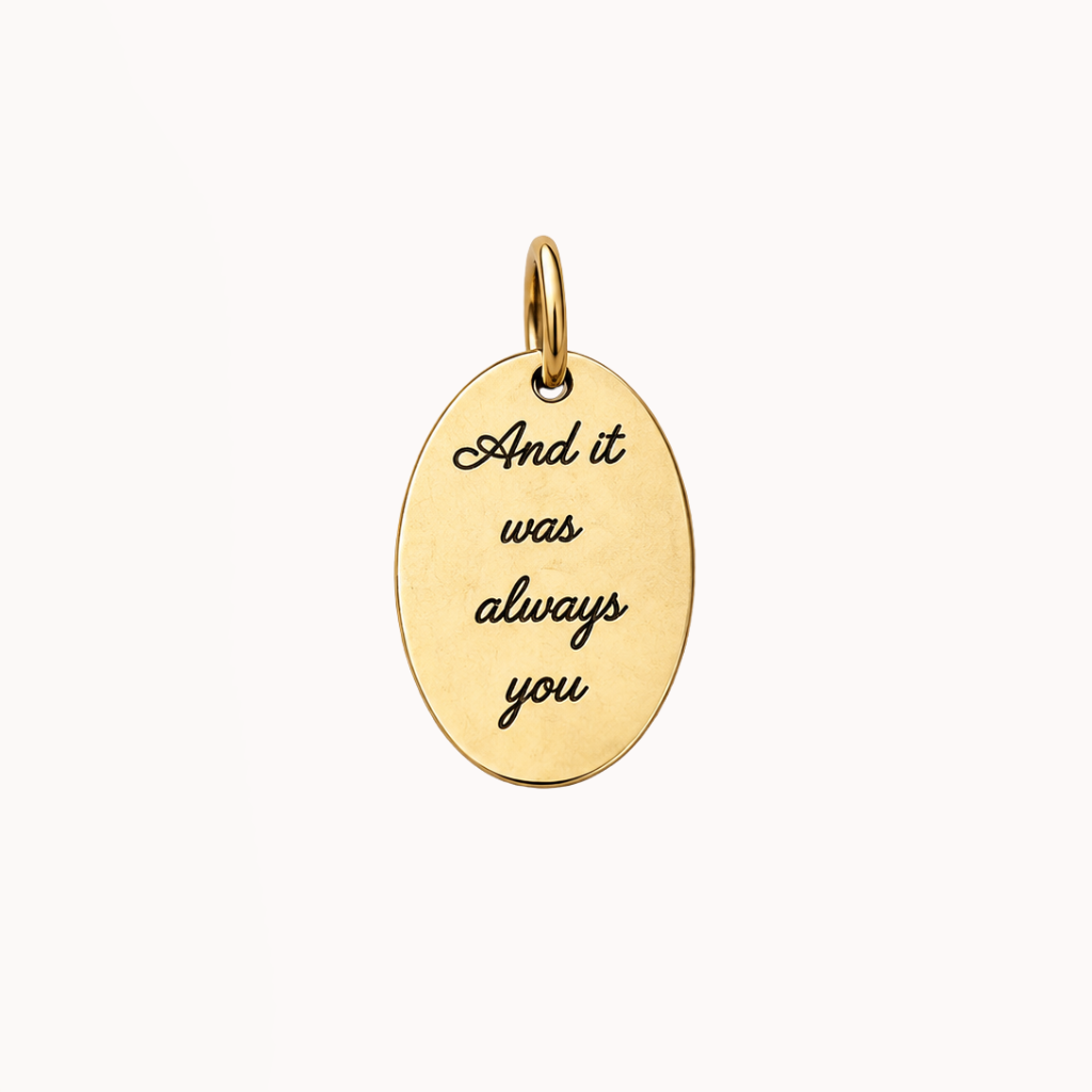 Medium Oval - Engraved Charm