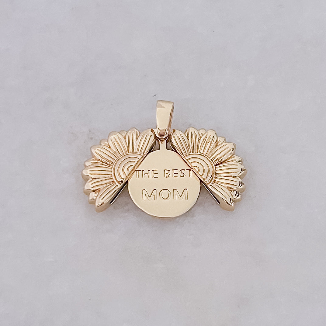 Flower with Message: The Best Mom - Charm