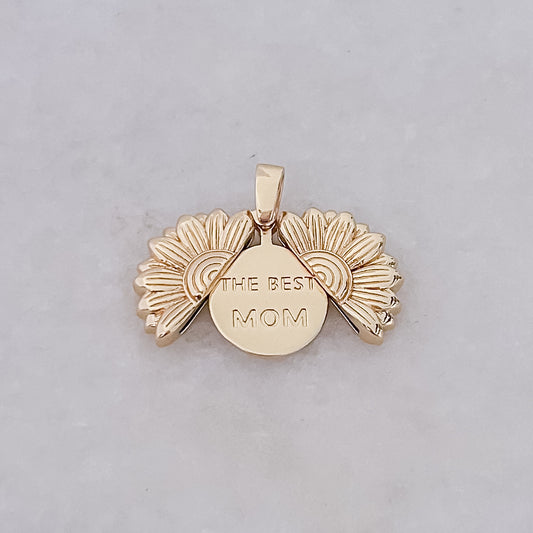 Flower with Message: The Best Mom - Charm