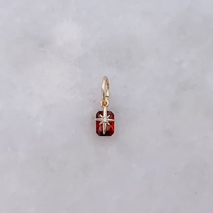 Tiny Brown Starburst - Charm