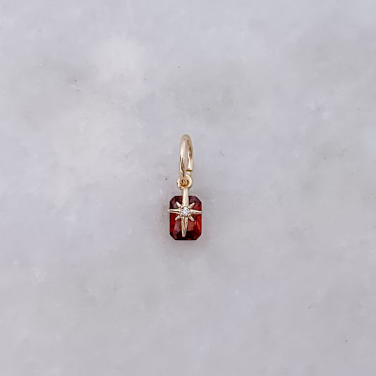 Tiny Brown Starburst - Charm