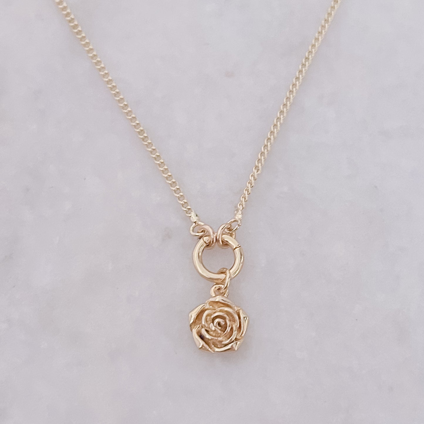 Rose Curb Necklace