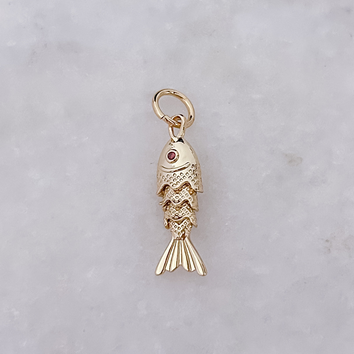 Little Brown Eyed Fish - Charm