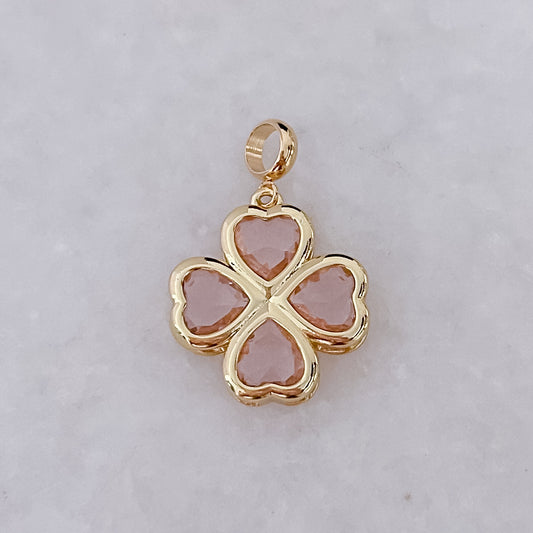 Big Pink Clover Charm