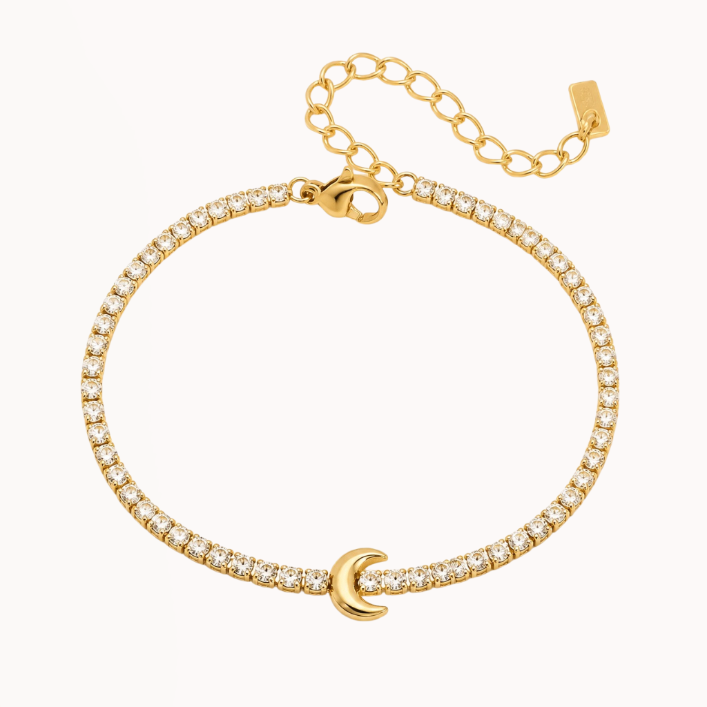 Tennis Tiny Moon Bracelet