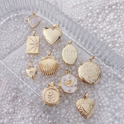 Diamond Heart Locket - Charm
